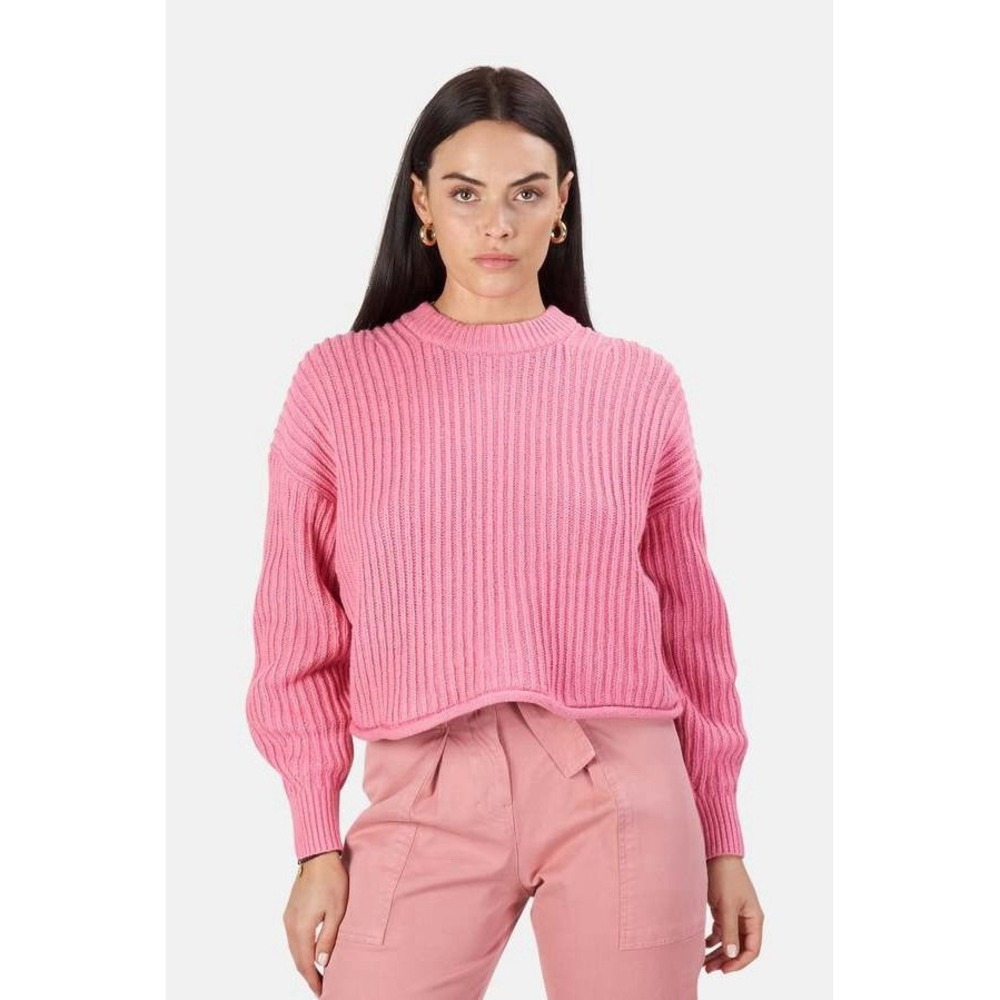A.L.C. Lianne‎ Rib-Knit Crop Sweater Sz S Women's  $395 Pink Lady Cashmere Blend